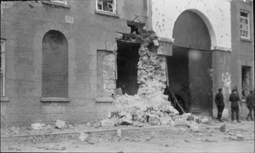 Breach made in the front of the Strand Barracks, kindly supplied by Limerick Museum